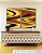 Duo de Quadros Amarelo Marrom Arte Fluida Pouring Canvas Moldura - Imagem 5