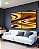 Duo de Quadros Amarelo Marrom Arte Fluida Pouring Canvas Moldura - Imagem 3