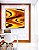 Quadro Quadrado Amarelo Marrom Arte Fluida Pouring Canvas Moldura - Imagem 2