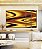Trio de Quadros Estilizados Amarelo Marrom Arte Fluida Pouring Canvas Moldura - Imagem 5