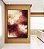 Quadro Vertical Abstrato Coral Vermelho Borbô Efeito Concreto Canvas Moldura - Imagem 2