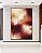 Quadro Vertical Abstrato Coral Vermelho Borbô Efeito Concreto Canvas Moldura - Imagem 3