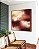 Quadro Quadrado Abstrato Coral Vermelho Borbô Efeito Concreto Canvas Moldura - Imagem 2