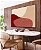 Quadro Horizontal Abstrato Minimalista Rosa Salmão Vermelho Borbô Canvas Moldura - Imagem 1