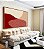 Quadro Horizontal Abstrato Minimalista Rosa Salmão Vermelho Borbô Canvas Moldura - Imagem 4