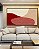Quadro Horizontal Abstrato Minimalista Rosa Salmão Vermelho Borbô Canvas Moldura - Imagem 5