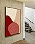 Quadro Vertical Abstrato Minimalista Rosa Salmão Vermelho Borbô Canvas Moldura - Imagem 3