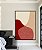 Quadro Vertical Abstrato Minimalista Rosa Salmão Vermelho Borbô Canvas Moldura - Imagem 4