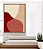 Quadro Vertical Abstrato Minimalista Rosa Salmão Vermelho Borbô Canvas Moldura - Imagem 5