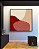 Quadro Quadrado Abstrato Minimalista Rosa Salmão Vermelho Borbô Canvas Moldura - Imagem 5