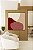 Quadro Quadrado Abstrato Minimalista Rosa Salmão Vermelho Borbô Canvas Moldura - Imagem 1