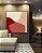 Quadro Quadrado Abstrato Minimalista Rosa Salmão Vermelho Borbô Canvas Moldura - Imagem 2