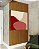 Quadro Quadrado Abstrato Minimalista Rosa Salmão Vermelho Borbô Canvas Moldura - Imagem 4