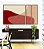Trio de Quadros Estilizados Abstrato Minimalista Rosa Salmão Vermelho Borbô Canvas Moldura - Imagem 2