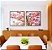 Duo de Quadros Quadrados Árvore Ipê Flores Rosa Céu Azul Natureza Paisagem Canvas Moldura - Imagem 4