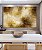 Quadro Horizontal Abstrato Bronze Marrom Caramelo Efeito Concreto Canvas Moldura - Imagem 1