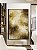 Quadro Vertical Abstrato Bronze Marrom Caramelo Efeito Concreto Canvas Moldura - Imagem 4