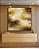 Quadro Quadrado Abstrato Bronze Marrom Caramelo Efeito Concreto Canvas Moldura - Imagem 3