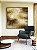Quadro Quadrado Abstrato Bronze Marrom Caramelo Efeito Concreto Canvas Moldura - Imagem 2