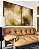 Duo de Quadros Abstrato Bronze Marrom Caramelo Efeito Concreto Canvas Moldura - Imagem 4