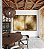 Duo de Quadros Abstrato Bronze Marrom Caramelo Efeito Concreto Canvas Moldura - Imagem 5