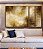 Trio de Quadros Estilizados Abstrato Bronze Marrom Caramelo Efeito Concreto Canvas Moldura - Imagem 5