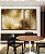 Trio de Quadros Estilizados Abstrato Bronze Marrom Caramelo Efeito Concreto Canvas Moldura - Imagem 3