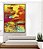 Quadro Vertical Abstrato Colorido Amarelo Laranja Turquesa Efeito Concreto Canvas Moldura - Imagem 5