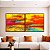 Duo de Quadros Quadrados Abstrato Colorido Amarelo Laranja Turquesa Efeito Concreto Canvas Moldura - Imagem 1
