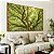 Duo de Quadros Copa de Árvore Verde Natureza Paisagem Luz Solar Canvas Moldura - Imagem 4