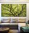 Trio de Quadros Estilizados Copa de Árvore Verde Natureza Paisagem Luz Solar Canvas Moldura - Imagem 1
