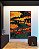 Quadro Vertical Abstrato Mosaico Laranja Tangerina Verde Floresta Canvas Moldura - Imagem 2