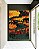 Quadro Vertical Abstrato Mosaico Laranja Tangerina Verde Floresta Canvas Moldura - Imagem 5