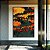 Quadro Vertical Abstrato Mosaico Laranja Tangerina Verde Floresta Canvas Moldura - Imagem 3