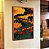 Quadro Vertical Abstrato Mosaico Laranja Tangerina Verde Floresta Canvas Moldura - Imagem 1
