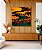 Quadro Quadrado Abstrato Mosaico Laranja Tangerina Verde Floresta Canvas Moldura - Imagem 2