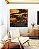 Quadro Quadrado Abstrato Mosaico Laranja Tangerina Verde Floresta Canvas Moldura - Imagem 5