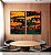 Duo de Quadros Abstrato Mosaico Laranja Tangerina Verde Floresta Canvas Moldura - Imagem 1