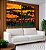 Duo de Quadros Abstrato Mosaico Laranja Tangerina Verde Floresta Canvas Moldura - Imagem 5