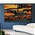Duo de Quadros Abstrato Mosaico Laranja Tangerina Verde Floresta Canvas Moldura - Imagem 4