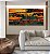 Duo de Quadros Quadrados Abstrato Mosaico Laranja Tangerina Verde Floresta Canvas Moldura - Imagem 2