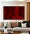 Quadro Horizontal Abstrato Tons de Vermelho Carmim Bordô Canvas Moldura - Imagem 1