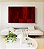Quadro Horizontal Abstrato Tons de Vermelho Carmim Bordô Canvas Moldura - Imagem 2