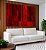 Duo de Quadros Abstrato Tons de Vermelho Carmim Bordô Canvas Moldura - Imagem 5