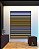 Quadro Vertical Abstrato Listras Azul Areia Mostarda Canvas Moldura - Imagem 2