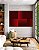 Quadro Horizontal Abstrato Geométrico Degradê Vermelho Intenso Canvas Moldura - Imagem 4
