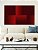 Quadro Horizontal Abstrato Geométrico Degradê Vermelho Intenso Canvas Moldura - Imagem 2