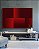 Quadro Horizontal Abstrato Geométrico Degradê Vermelho Intenso Canvas Moldura - Imagem 3
