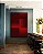 Quadro Vertical Abstrato Geométrico Degradê Vermelho Intenso Canvas Moldura - Imagem 2