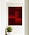 Quadro Vertical Abstrato Geométrico Degradê Vermelho Intenso Canvas Moldura - Imagem 4